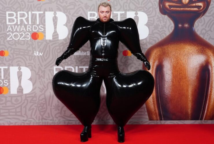 Sam Smith Sports Dynamic Harri Outfit on Red Carpet of 2023 BRIT Awards