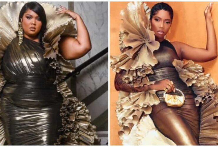 Lizzo Turn Up For Award Show in Outfit Similar With Tiwa Savage’s 2022 Look