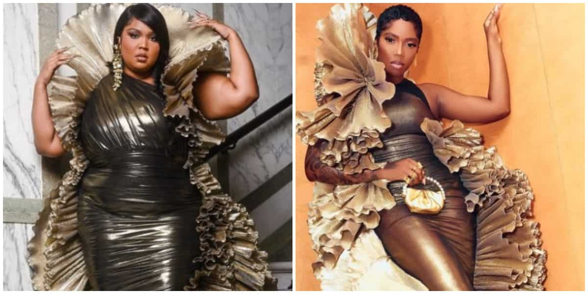 Lizzo Turn Up For Award Show in Outfit Similar With Tiwa Savage’s 2022 Look