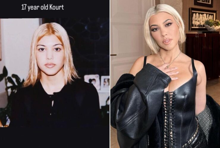 Kourtney Kardashian Channels Her High School Style with Blond Bob: ‘Bored During Finals’