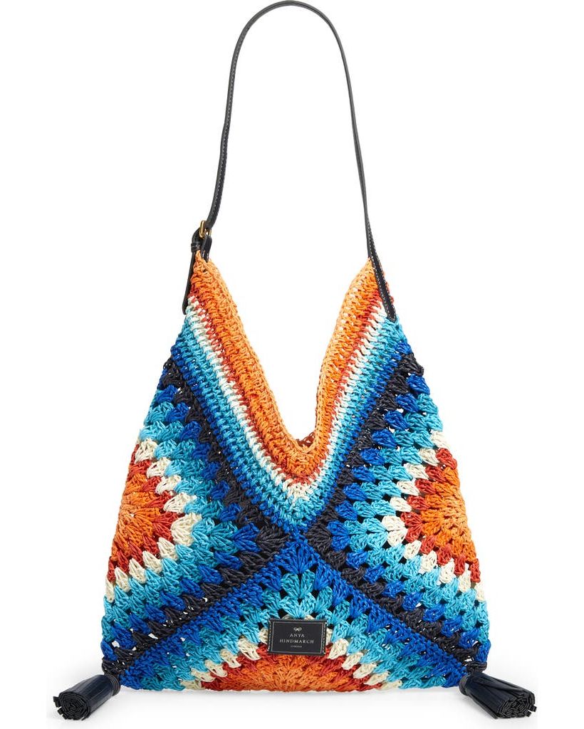 Granny Square Crochet Shoulder Bag