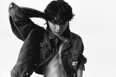 bts star jung kook in the new calvin klein advertisements