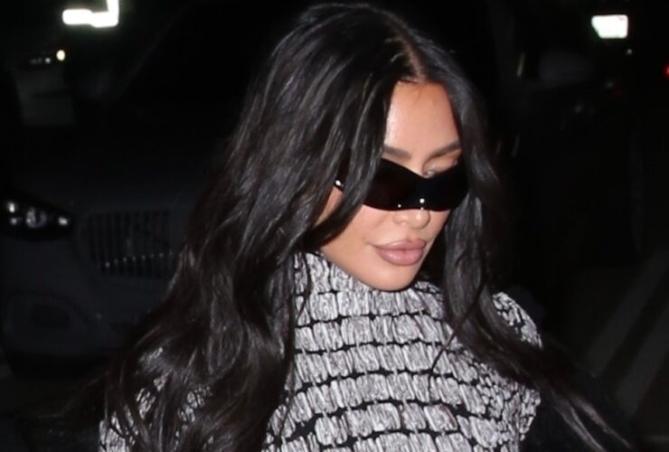 Kim Kardashian Trades Skims for Crocodile Alaïa Bodysuit to Attend Sza Concert