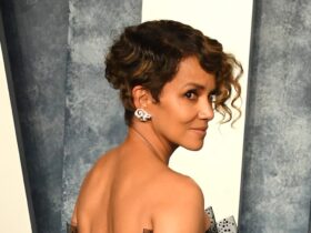 Halle Berry turns up the heat in tiny black string bikini