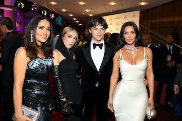 Salma Hayek, Valentina Paloma Pinault, Augustin James Evangelista and Kim Kardashian 