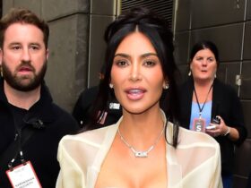 Kim Kardashian Brings the Sheer Trend to Suiting Territory