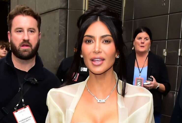 Kim Kardashian Brings the Sheer Trend to Suiting Territory