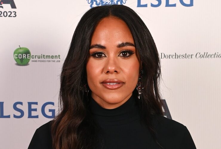 Alex Scott sizzles in daring thigh-split dress for sultry appearance