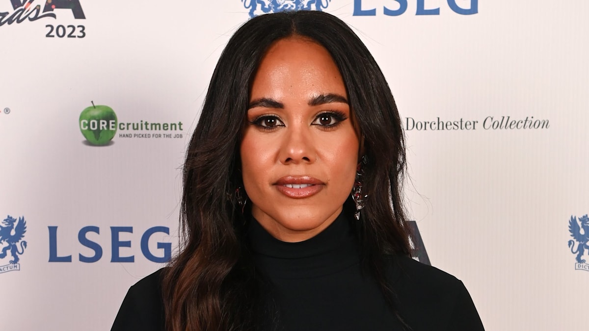 Alex Scott sizzles in daring thigh-split dress for sultry appearance