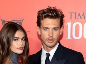 Kaia Gerber Joins Austin Butler at Time 100 Gala in Grey Khaite Dress – WWD