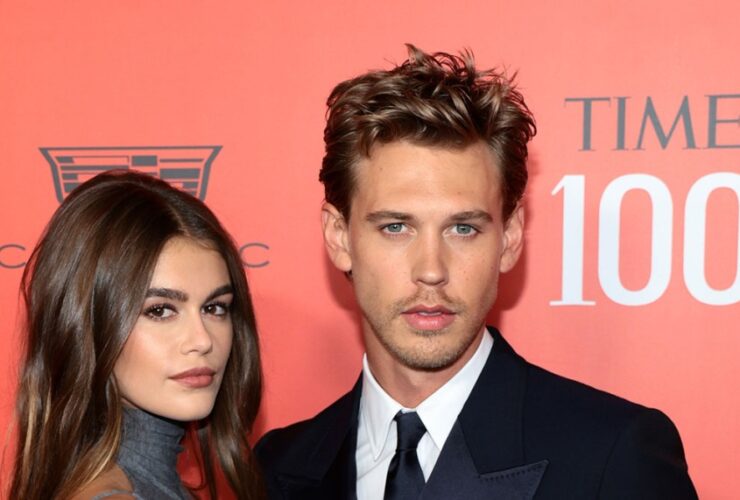 Kaia Gerber Joins Austin Butler at Time 100 Gala in Grey Khaite Dress – WWD