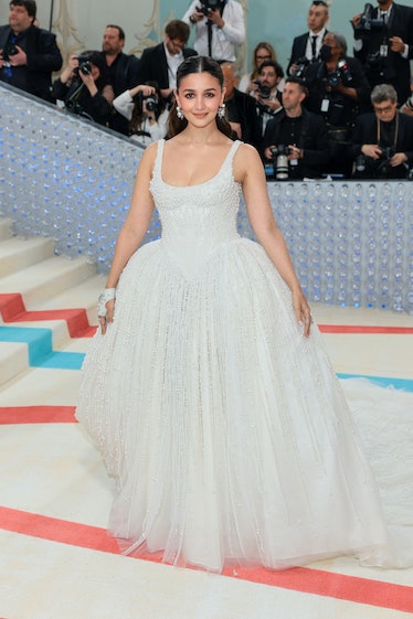 NEW YORK, NEW YORK - MAY 01: Alia Bhatt attends The 2023 Met Gala Celebrating "Karl Lagerfeld: A Lin...