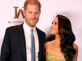 Meghan Markle Goes for Gold in a Metallic Dress at the 2023 Women of Vision Awards