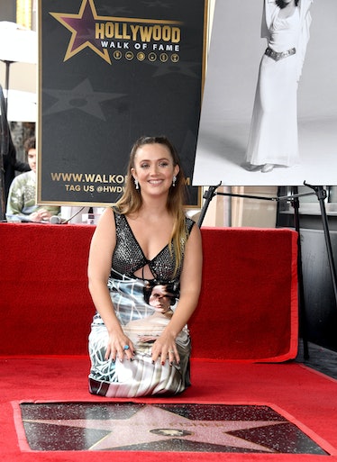 Billie Lourd attends the ceremony for Carrie Fisher being honored posthumously with a Star on the Ho...