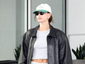 Hailey Bieber Goes All in on Leather for a Date Night in NYC