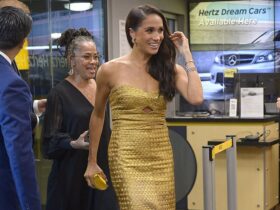 Meghan’s mission to rescue Brand Sussex (in a £9k golden outfit): Couple attempt to save their image