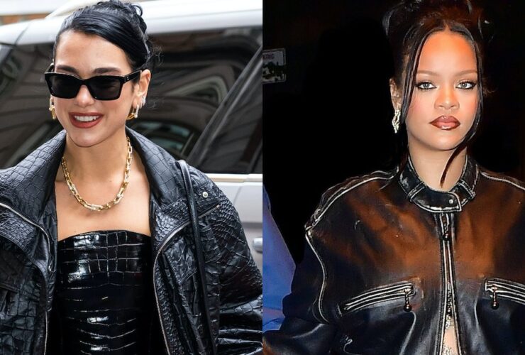 Rihanna and Dua Lipa Go All in On Leather in NYC