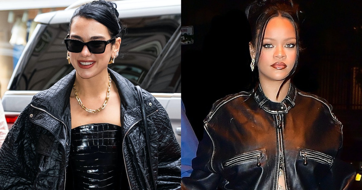 Rihanna and Dua Lipa Go All in On Leather in NYC