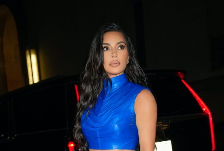 Kim Kardashian Goes All Blue In A Steamy Latex Set