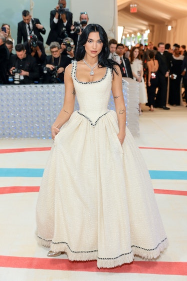 Dua Lipa attends The 2023 Met Gala Celebrating "Karl Lagerfeld: A Line Of Beauty" at The Metropolita...