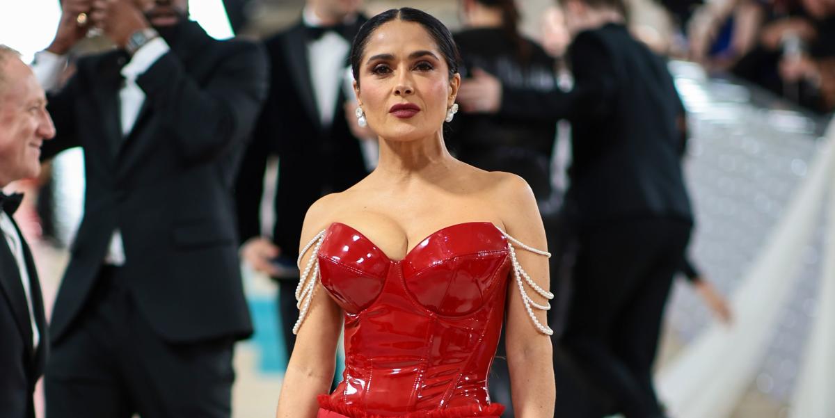 Salma Hayek’s Crimson Ball Gown at the Met Gala Isn’t For the Faint of Heart