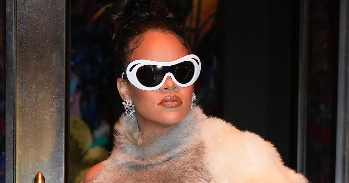 Rihanna Shows Off Baby Bump in Custom Loewe Look