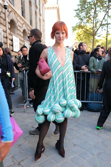 Hari Nef attends the Loewe Womenswear Spring/Summer 2023 show as part of Paris Fashion Week  on Sept...