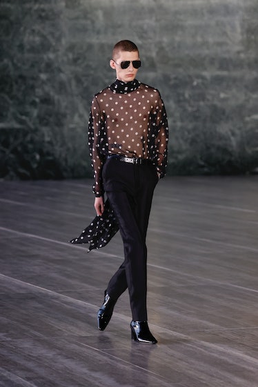 a look from saint laurent men's spring 2024