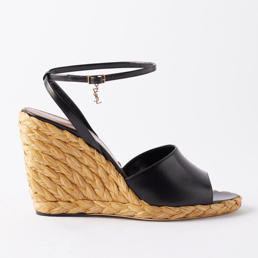 Paloma 95 Leather and Jute Wedges