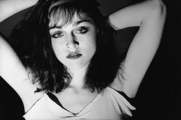 Young Madonna as a brunette. 