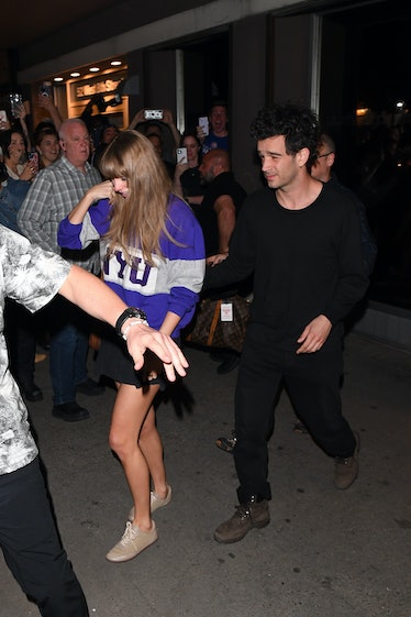 Taylor Swift and Matty Healy seen leaving 'The Electric Lady' studio in Manhattan on May 16, 2023.