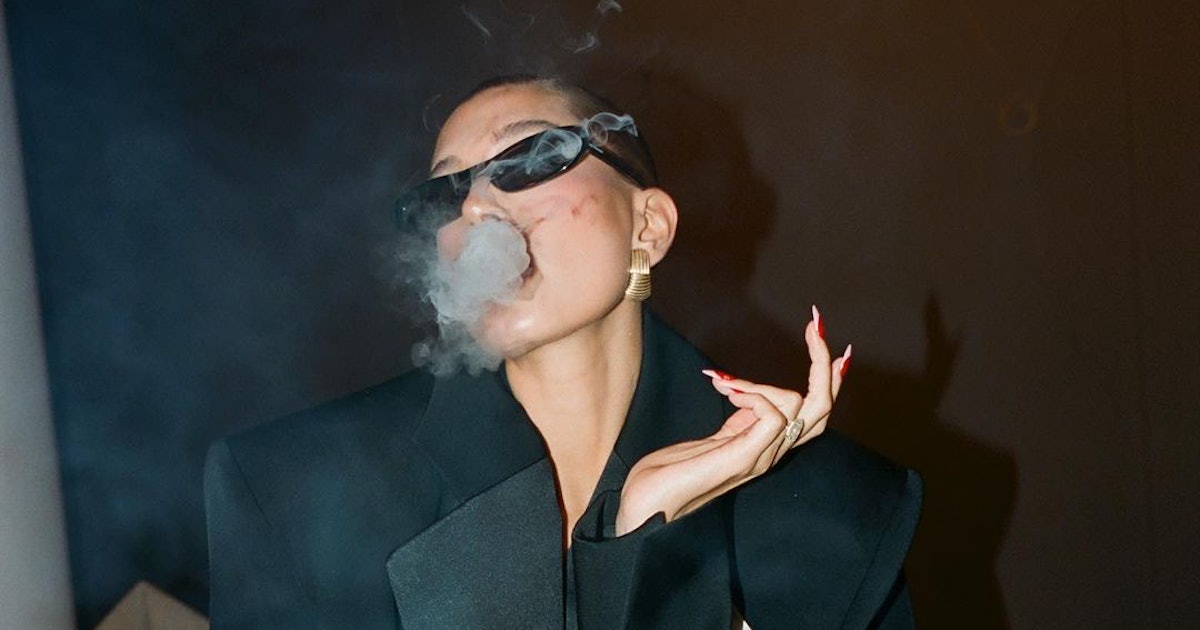 Hailey Bieber Is “Le Smoking” For Fashion History