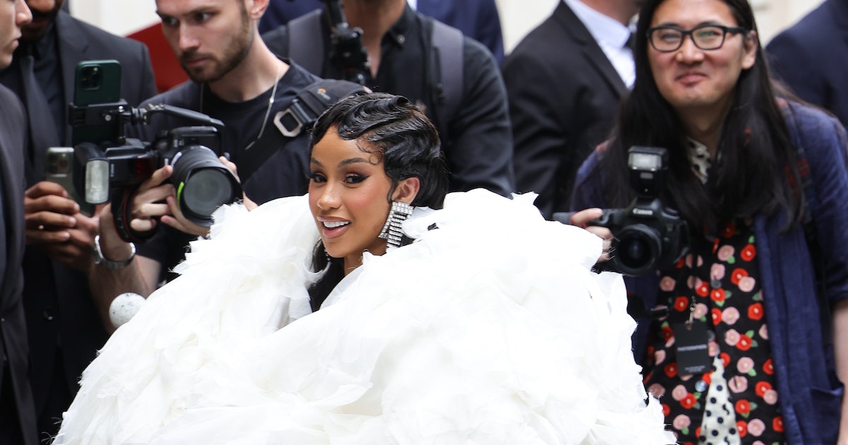 Cardi B Continued Her Couture Streak With Feathers and Sequins