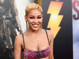 Meagan Good Does Barbiecore in Silk Minidress and Mirrored Stilettos – Footwear News