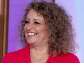 Loose Women’s Nadia Sawalha is a total beach babe in form-flattering bikini