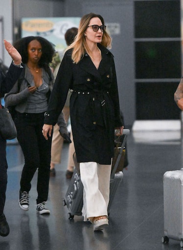 Angelina Jolie arrives at JFK Airport.