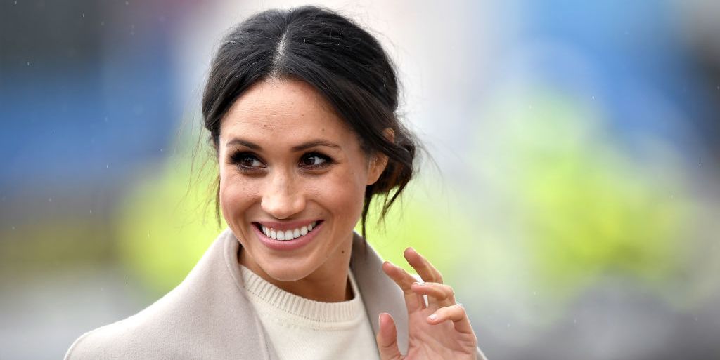 Meghan Markle Is Chic in Tan Jumpsuit and White Linen Button-Down