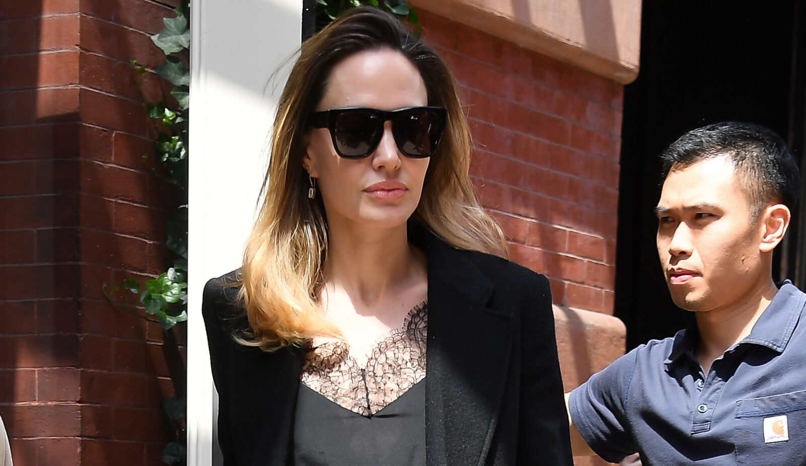 Angelina Jolie Means Business in Sharp Black Pumps – Footwear News