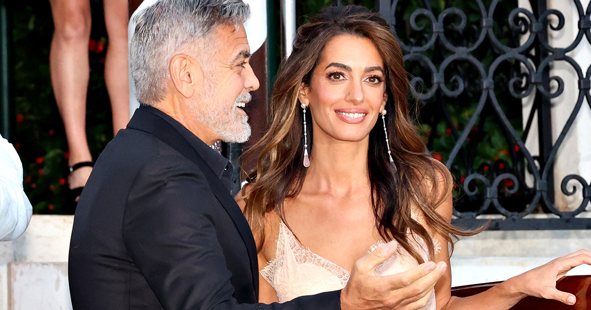 Amal Clooney Wore the Dreamiest Nude Lace Maxi Dress in Venice