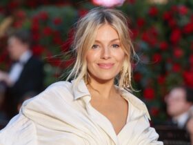 Sienna Miller Reveals Baby Bump in Two-Piece Dress at London Fashion Week