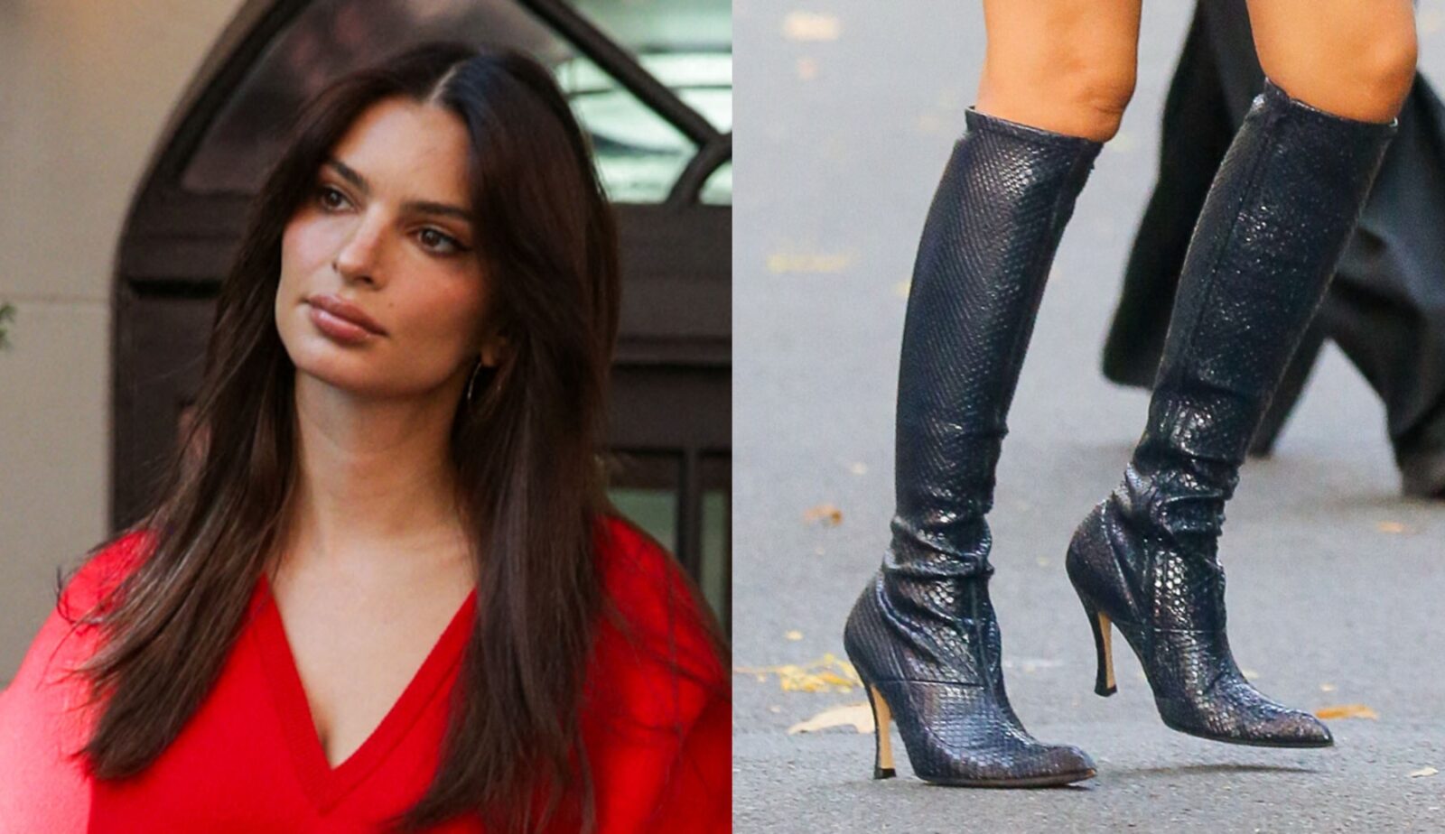 Emily Ratajkowski Brings Wild Flair to Fall With Python Boots by Loewe – Footwear News