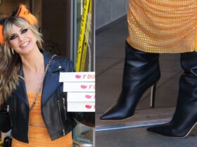 Heidi Klum Gets Into the Halloween Spirit In Slouchy Leather Boots – Footwear News