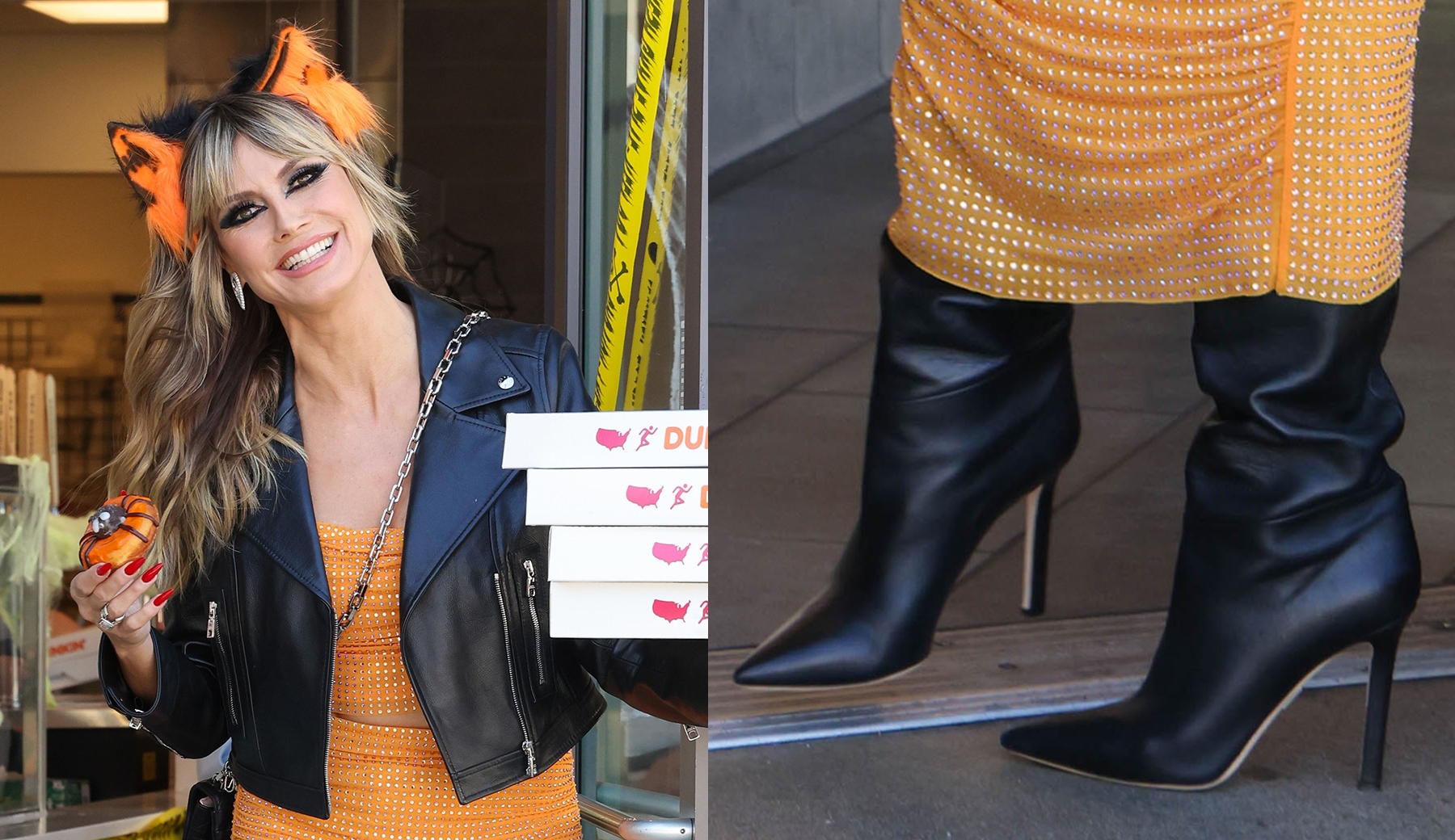 Heidi Klum Gets Into the Halloween Spirit In Slouchy Leather Boots – Footwear News