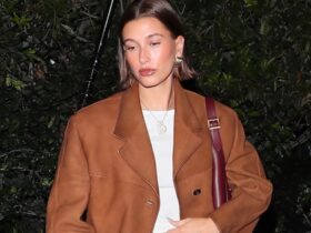 Hailey Bieber Gives Gucci’s Ancora Red Heel its First Real-World Outing