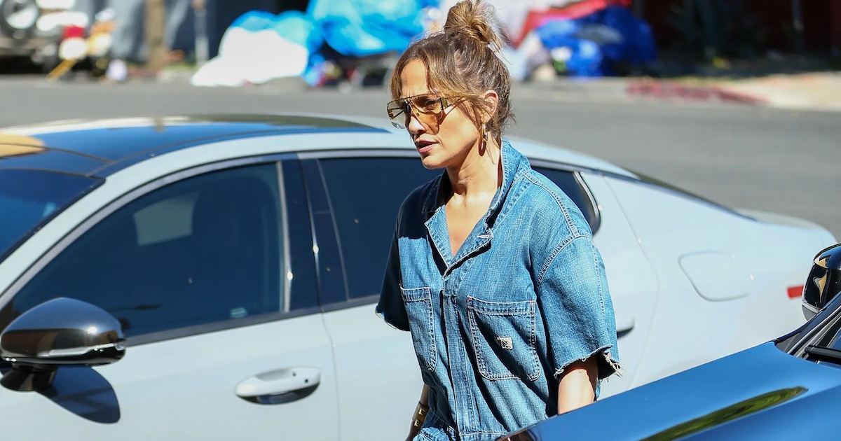 Jennifer Lopez Paired Denim Jumpsuit With Her Go-To Fall Boot