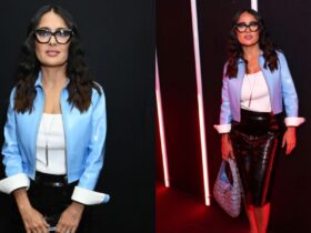 Salma Hayek Adds High-fashion Spin to Officewear at Gucci Cosmos Event – WWD