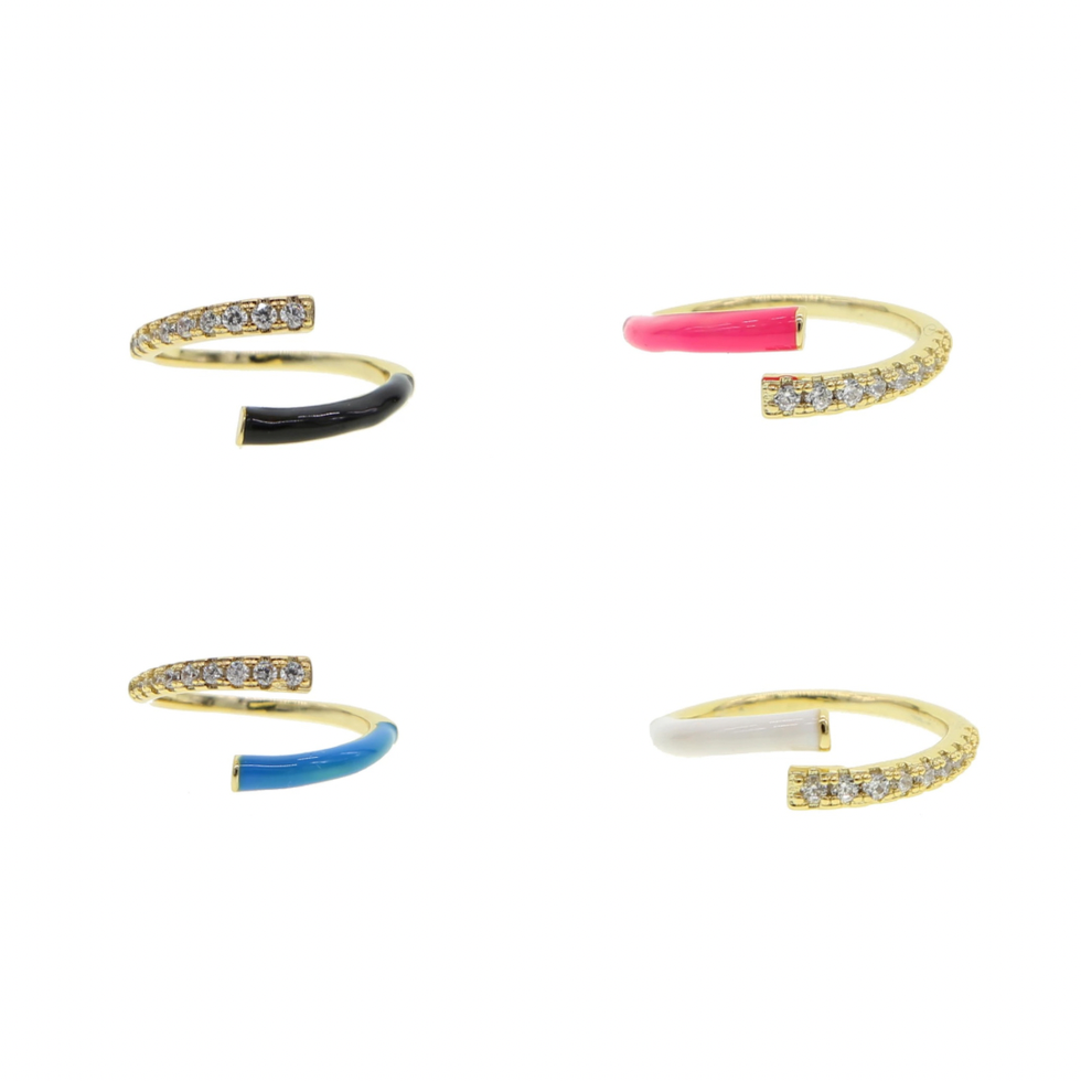 Neon Enamel Wrap Ring