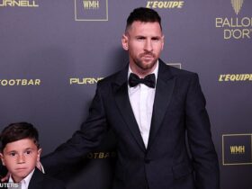 Ballon d’Or’s red carpet! Lionel Messi keeps it traditional, David Beckham is as stylish as ever and Kylian Mbappe fashions a bizarre grey suit as superstars show off in Paris