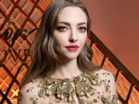 Amanda Seyfried Just Stepped Out in a Sparkling Gold Gown by this Lebanese Designer