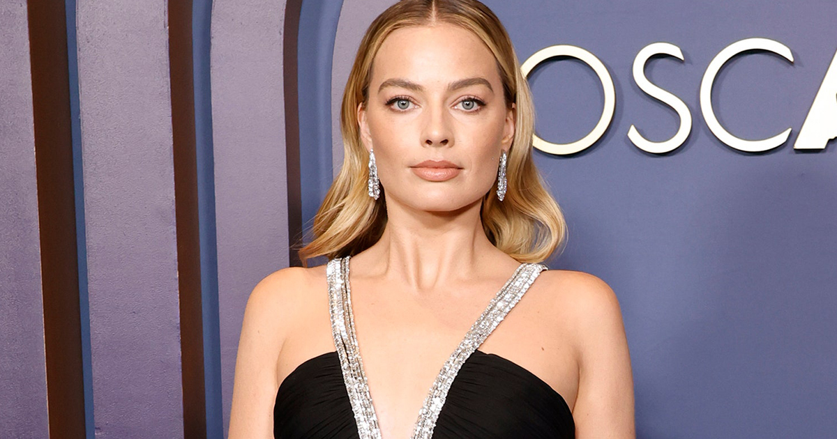 Margot Robbie’s Black Dress Is a Big Change From Her Barbiecore Gowns